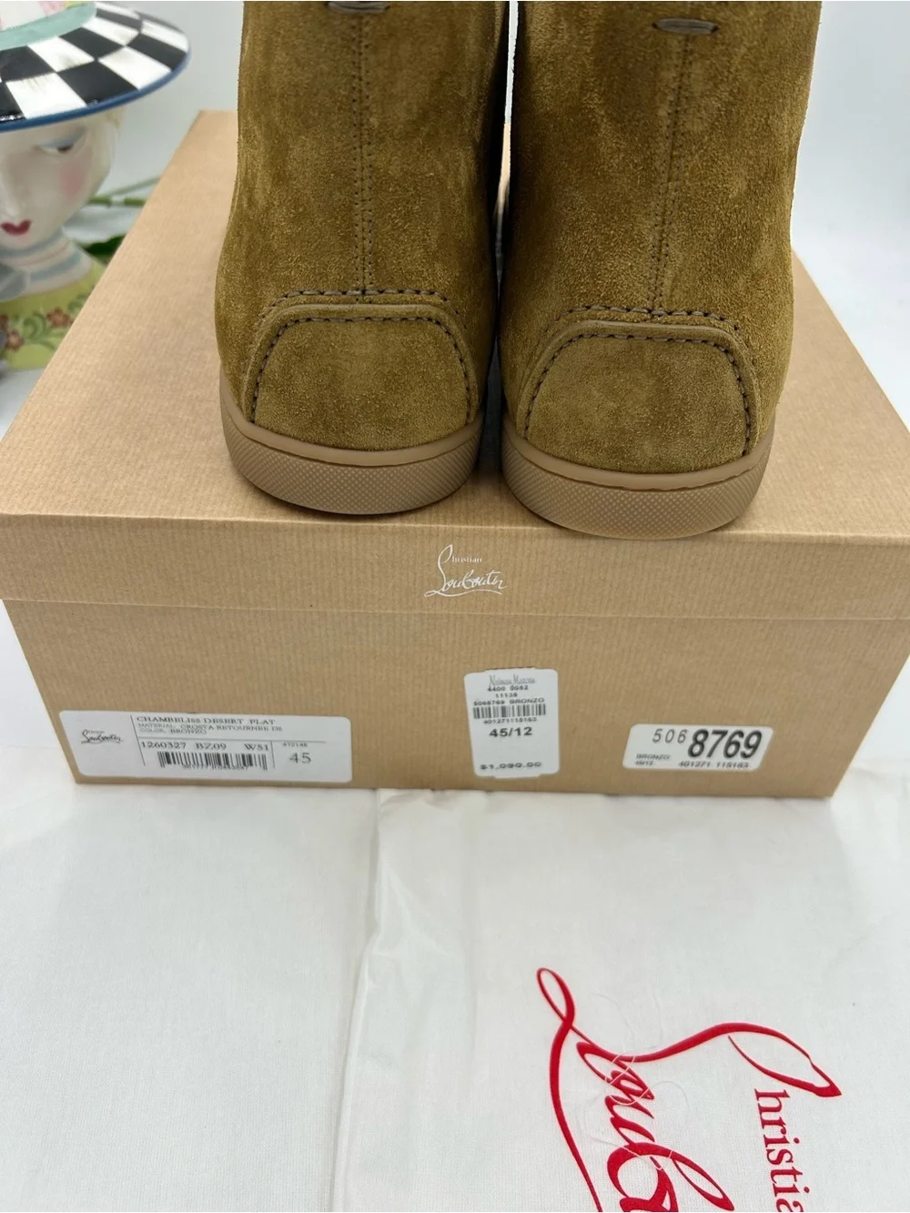 Men's Christian Louboutin CHAMBELISS suede boots size 45/12 US made in Italy